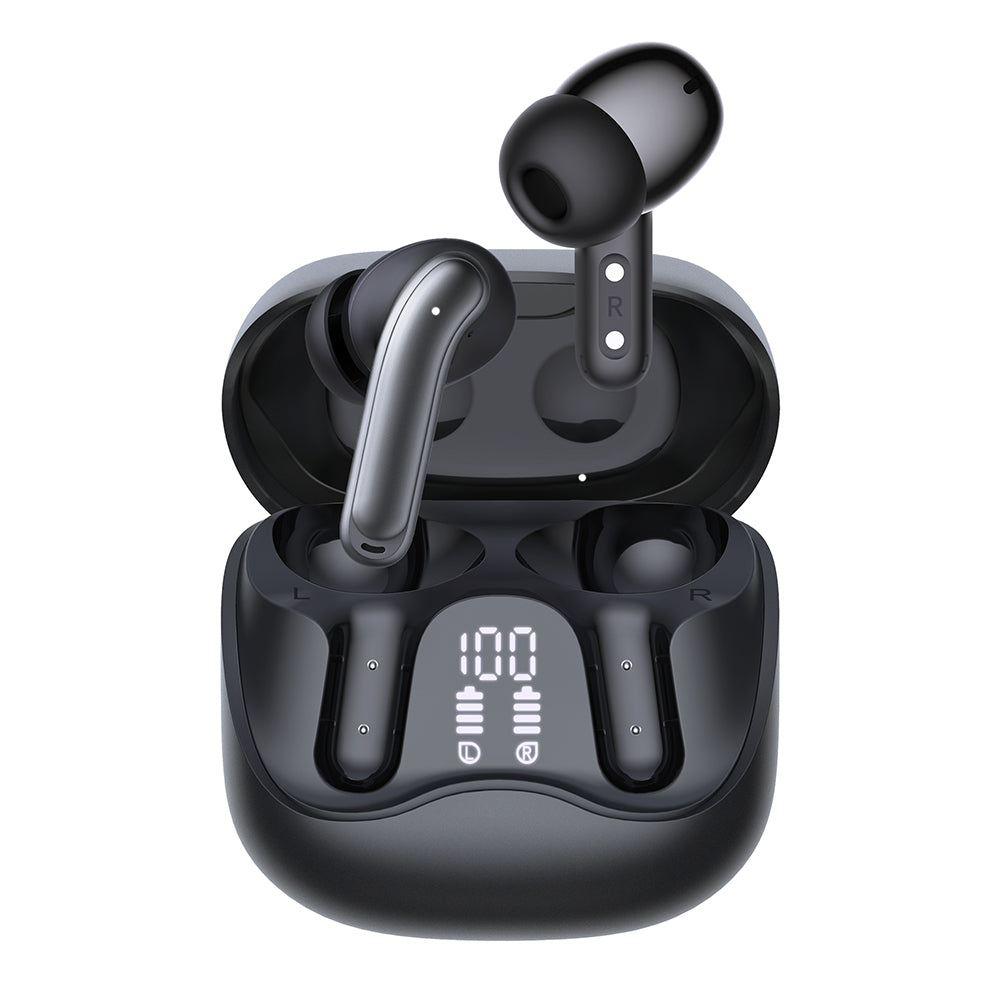 Handsfree Bluetooth Techsuit CW5 EchoFit Pro, TWS, ANC, MultiPoint, Czarny