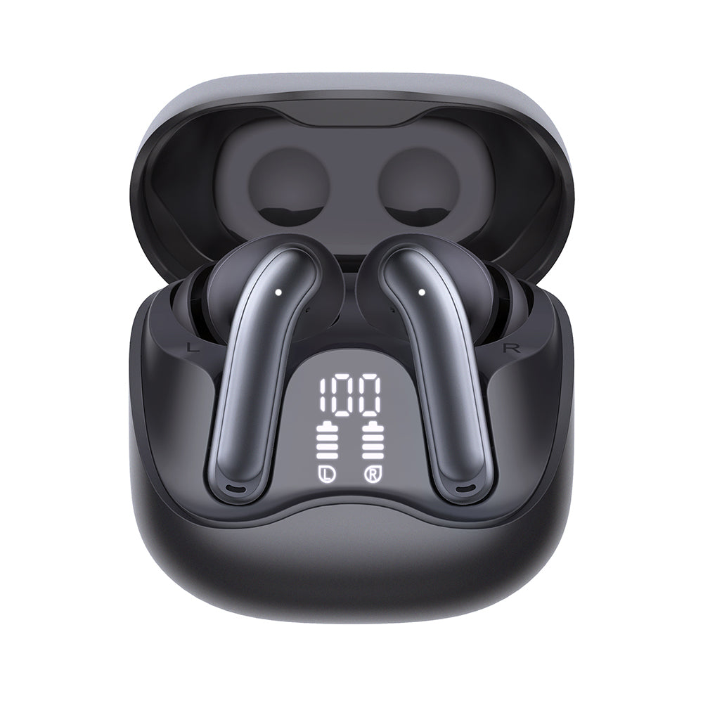 Handsfree Bluetooth Techsuit CW5 EchoFit Pro, TWS, ANC, MultiPoint, Czarny