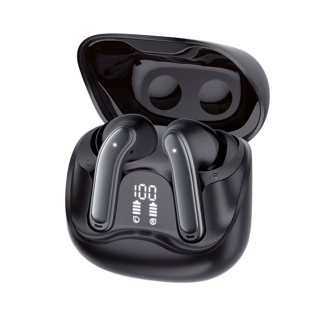 Handsfree Bluetooth Techsuit CW5 EchoFit Pro, TWS, ANC, MultiPoint, Czarny