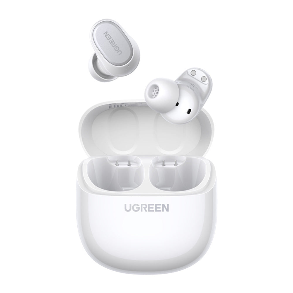 Zestaw słuchawkowy Bluetooth UGREEN Dots (75627), TWS, MultiPoint, biały