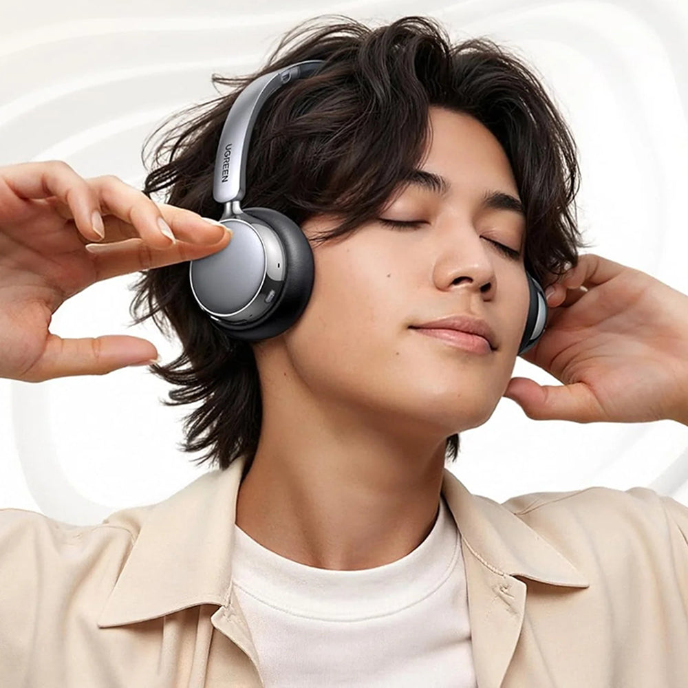 Słuchawki Bluetooth UGREEN HiTune Studio Plus HP207, A2DP, ANC, Srebrne