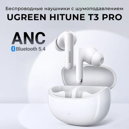 Handsfree Bluetooth UGREEN HiTune T3 Pro WS206, TWS, ANC, MultiPoint, Biały
