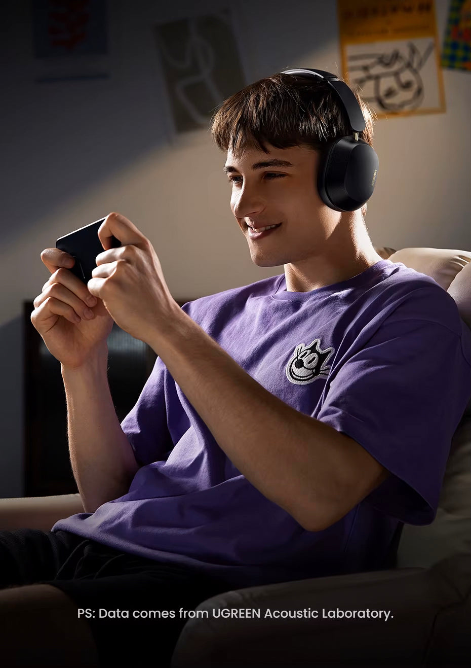 Słuchawki Bluetooth UGREEN HiTune Max5C HP203, A2DP, ANC, Czarne