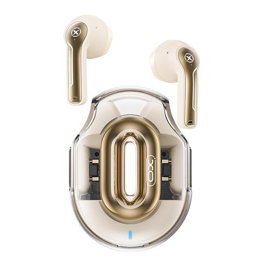 Zestaw słuchawkowy Bluetooth XO Design X43, TWS, Beżowy