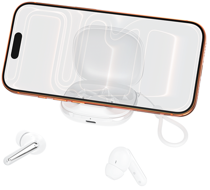 Zestaw słuchawkowy Bluetooth XO Design G53, TWS, ANC, Biały