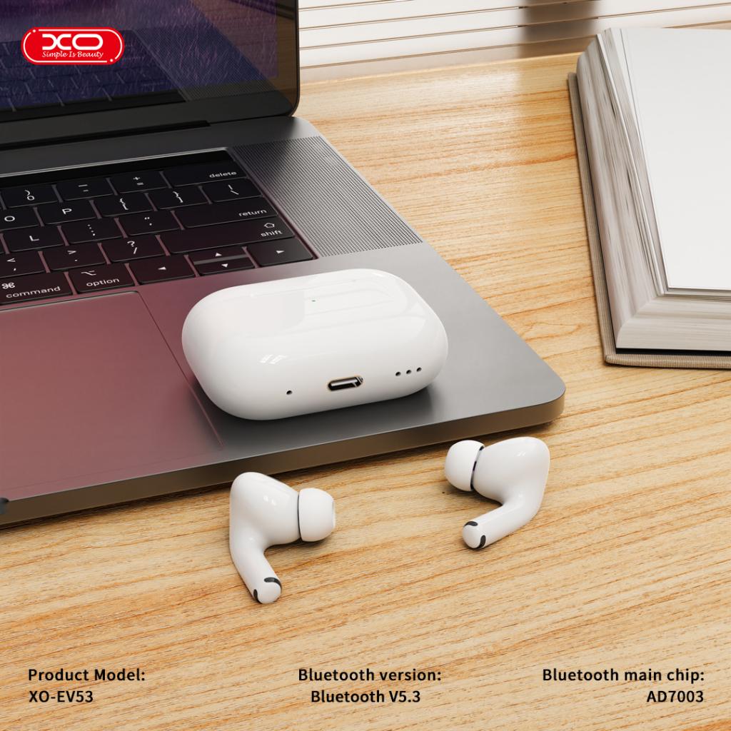 Bluetooth Handsfree XO Design EV53, TWS, ANC, White