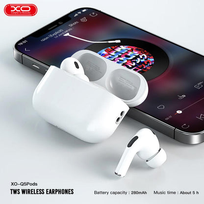 Słuchawki Bluetooth XO Design Q5 Pods, TWS, Białe