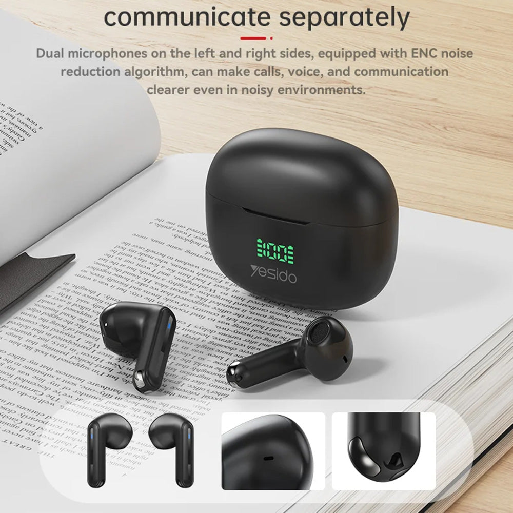 Handsfree Bluetooth Yesido TWS19, TWS, Czarny
