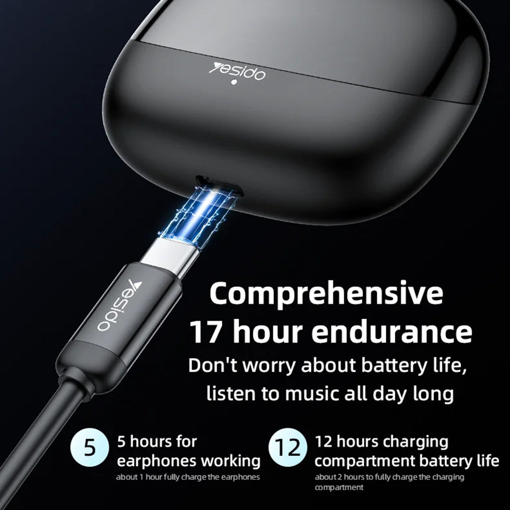 Handsfree Bluetooth Yesido TWS26, TWS, Czarny