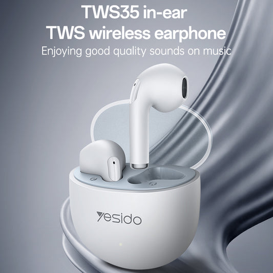 Handsfree Bluetooth Yesido TWS35, TWS, Biały