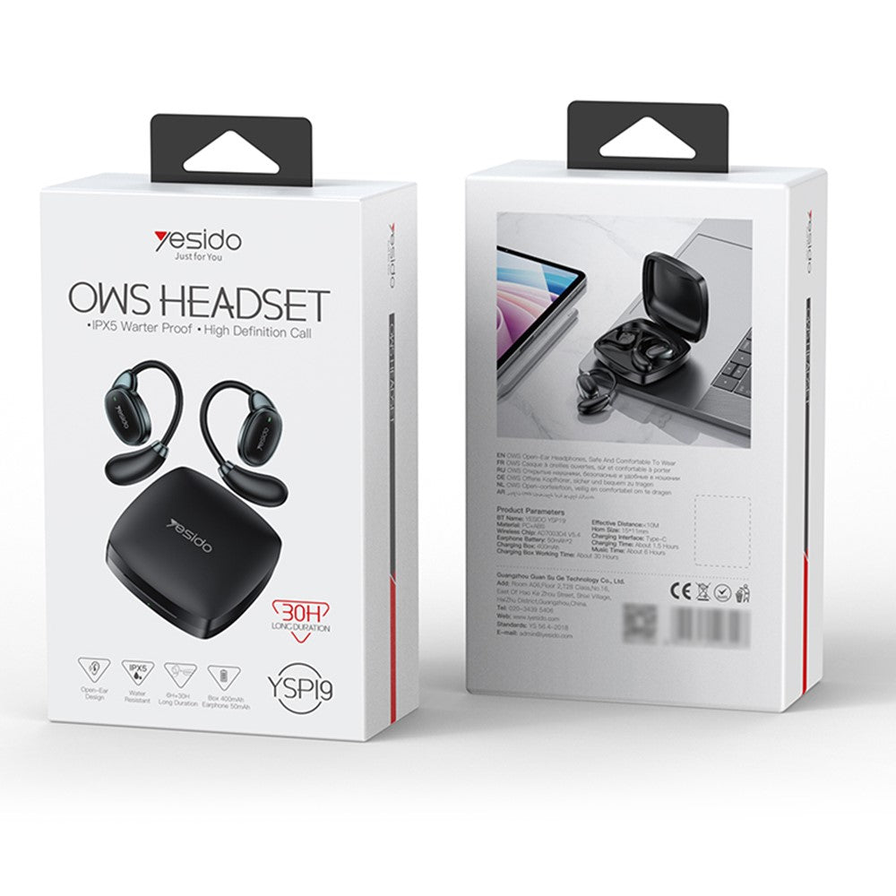 Handsfree Bluetooth Yesido YSP19 BL, TWS, Czarny