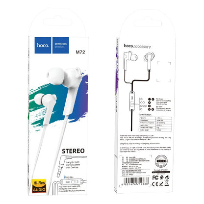 Handsfree 3.5mm HOCO M72 Admire, Biały