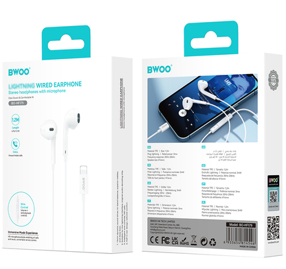 Handsfree Lightning BWOO BO-HF179, Biały