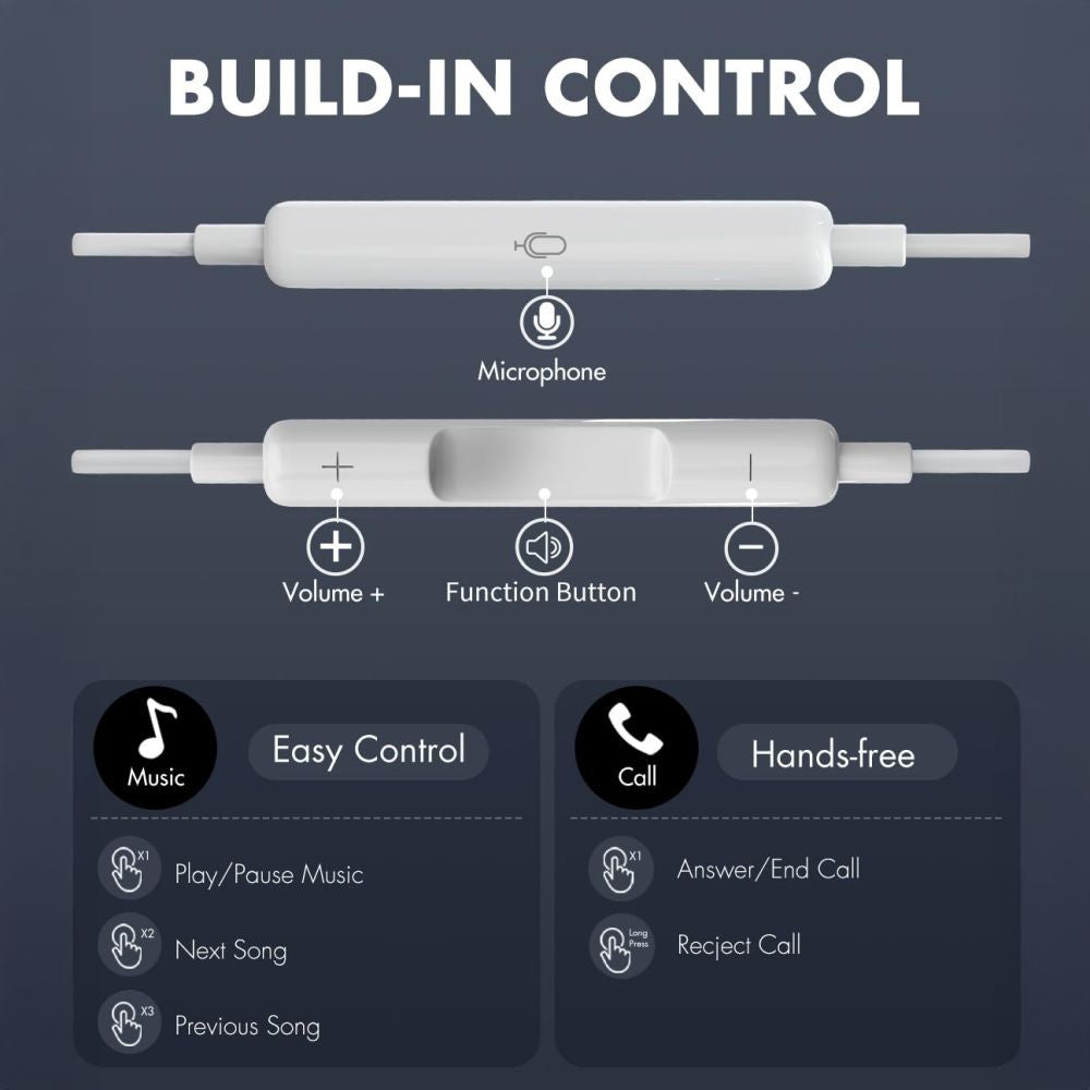 Handsfree Lightning Tech-Protect Ultraboost Core G2, Biały
