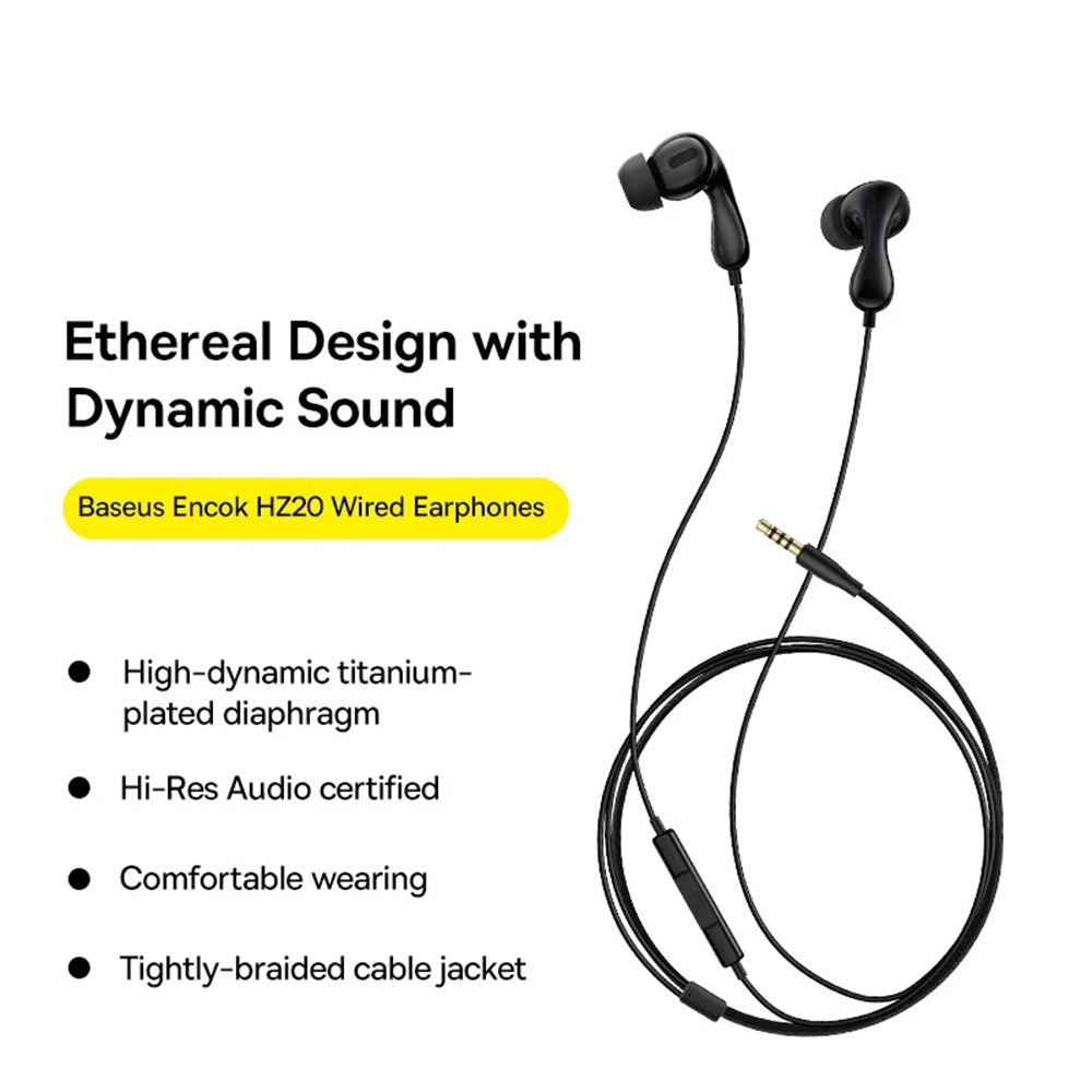 Handsfree USB-C Baseus Encok CZ20, Czarny A00171400113-00