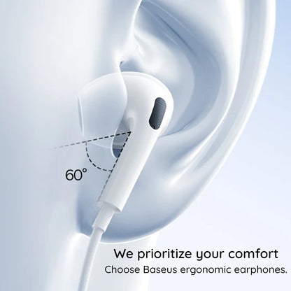 Handsfree USB-C Baseus Encok CZ19, Biały A00182201213-00