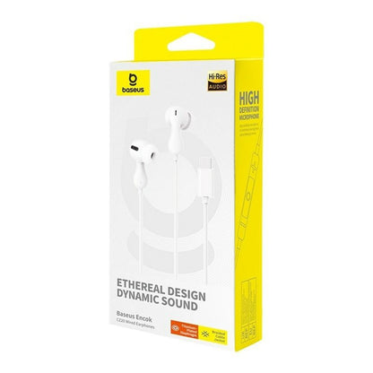 Handsfree USB-C Baseus Encok CZ20, Biały A00171400213-00