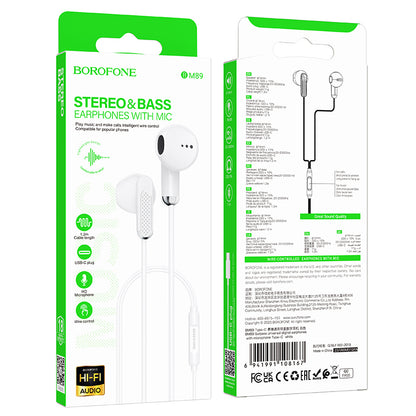 Zestaw słuchawkowy Handsfree USB-C BM89 Surpass, biały 