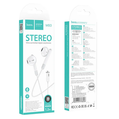 Zestaw głośnomówiący USB-C HOCO M93, biały