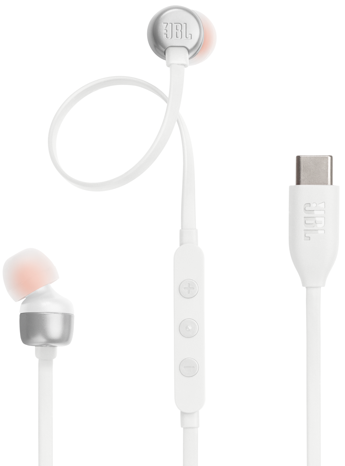 Zestaw słuchawkowy USB-C JBL Tune 310C, biały JBLT310CWHT