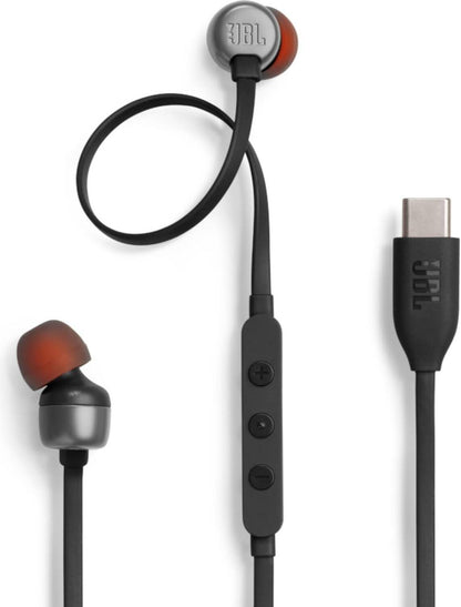 Słuchawki douszne USB-C JBL Tune 310C, Czarne JBLT310CBLK