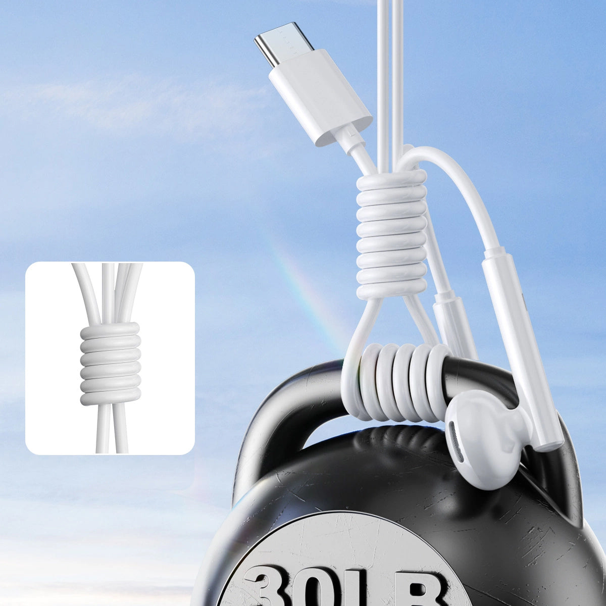 Handsfree USB-C Joyroom JR-EC05, Biały
