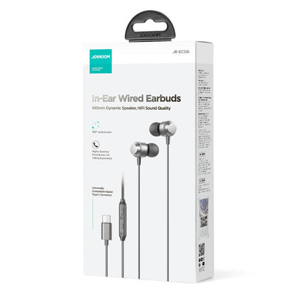 Handsfree USB-C Joyroom JR-EC06, Szary