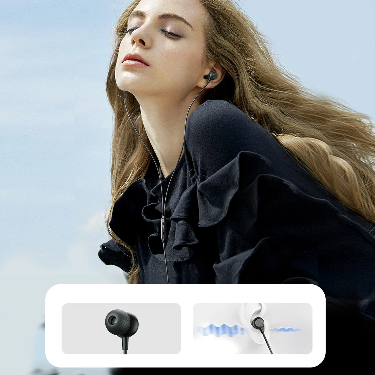Handsfree USB-C Joyroom JR-EC06, Szary