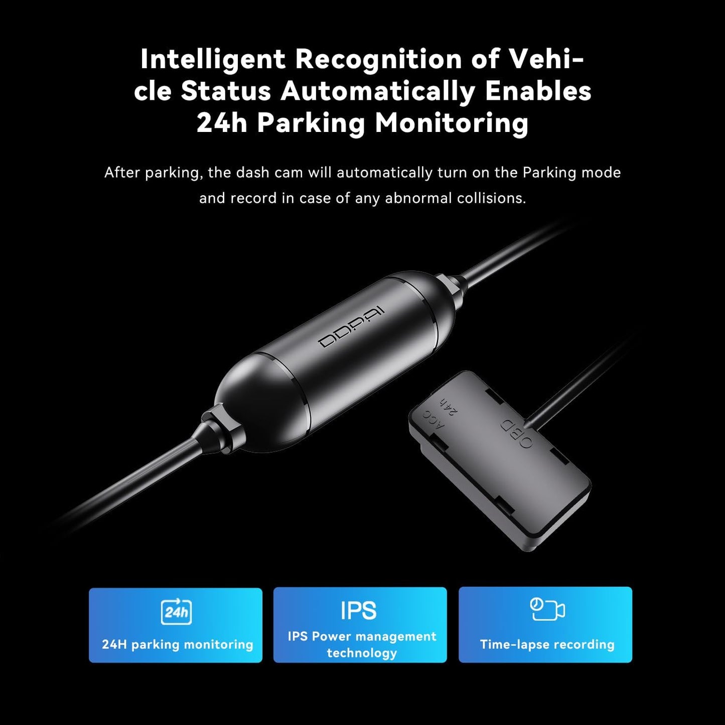 Hardwire OBD DDPAI DC001 dla kamer E3 / Mini5 / N1 Dual / N3 / N3 Pro / N5 Dual / Z40 / Z50