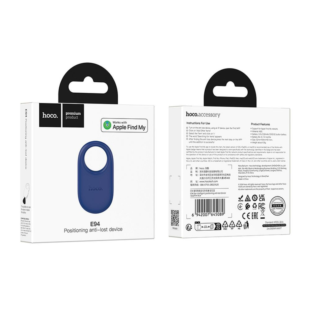 HOCO SmartTag E94 dla serii iOS, Granatowy