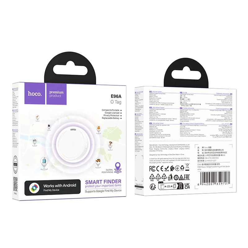 HOCO SmartTag E96A dla serii Android, Biały