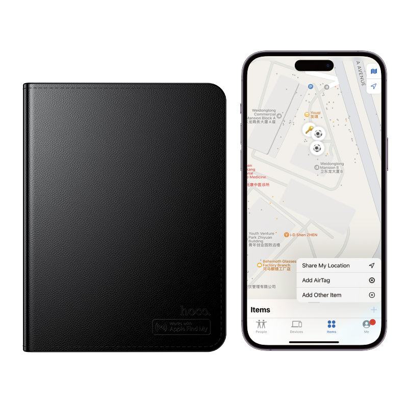 HOCO SmartTag Passport E91G dla serii iOS, czarny