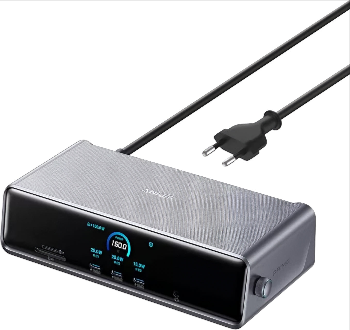 Wielofunkcyjny hub Anker Prime, 3 x USB-A - 4 x USB-C - 1 x Display Port - 2 x HDMI - 1 x Jack 3,5 mm - 1 x RJ45 - 1 x SD - 1 x microSD, Szary A83B33A1