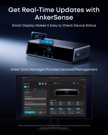 Wielofunkcyjny hub Anker Prime, 3 x USB-A - 4 x USB-C - 1 x Display Port - 2 x HDMI - 1 x Jack 3,5 mm - 1 x RJ45 - 1 x SD - 1 x microSD, Szary A83B33A1