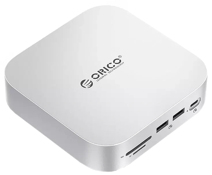 Wielofunkcyjny hub Orico MiniLink M48PR dla Apple Mac Mini M4, 9w1, Srebrny