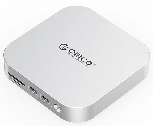 Wielofunkcyjny hub Orico MiniLink M49P dla Apple Mac Mini M4, 9w1, Srebrny