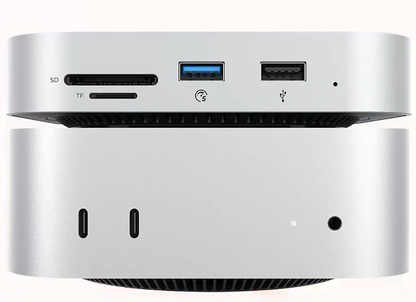 Wielofunkcyjny hub Orico MiniLink M48PR dla Apple Mac Mini M4, 9w1, Srebrny