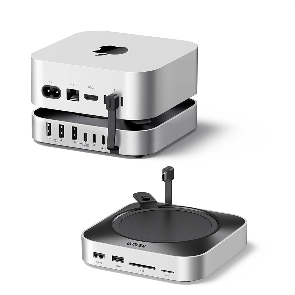 Wielofunkcyjny hub UGREEN CM841A (95094) dla Apple Mac Mini M4 / Pro, 10w1, szary