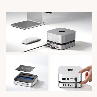 Wielofunkcyjny hub UGREEN CM841A (95094) dla Apple Mac Mini M4 / Pro, 10w1, szary