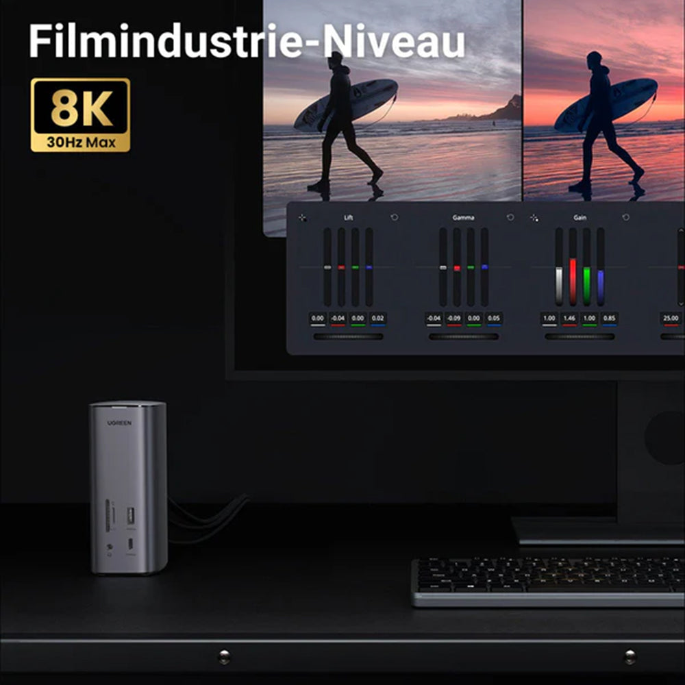 Hub Wielofunkcyjny UGREEN Pro CM555, 13w1, Szary