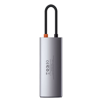 Hub USB-C Baseus Metal Gleam, 3 x USB-A 3.0 - 1 x USB-C - 1 x HDMI, Szary CAHUB-CX0G