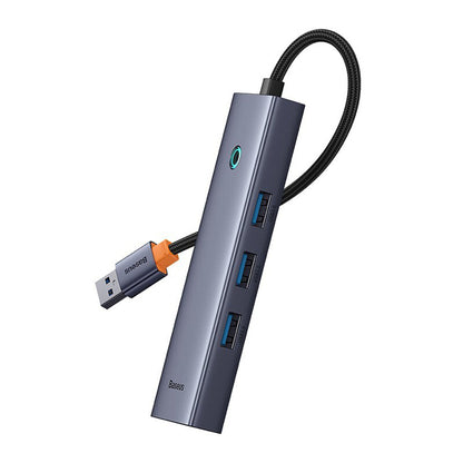 Hub USB Baseus UltraJoy, 3 x USB-A 3.0 - 1 x RJ45, Szary B0005280A813-01
