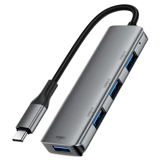 Hub USB-C Acefast J15, 4w1, Szary