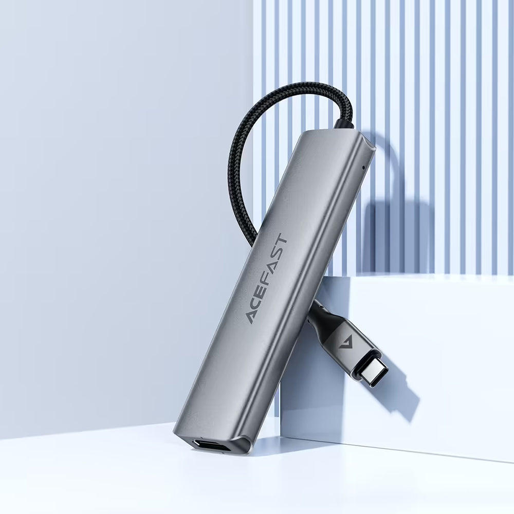 Hub USB-C Acefast J16, 5w1, Szary