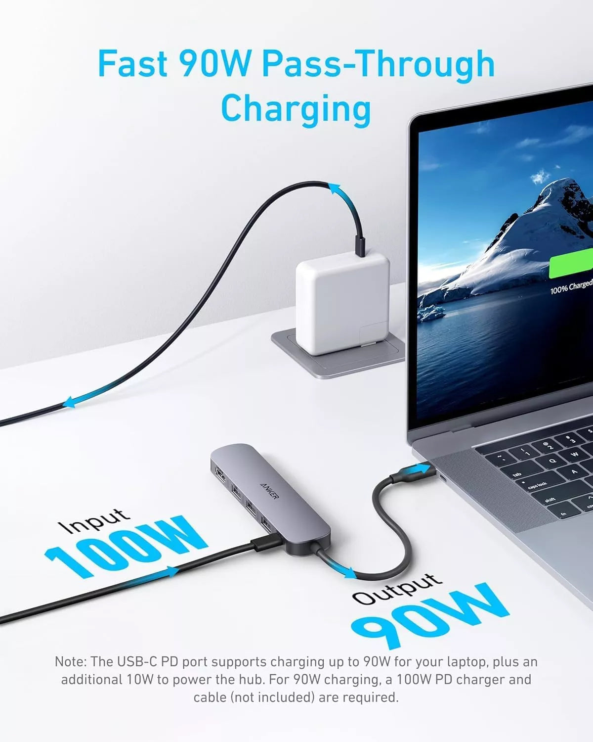 Hub USB-C Anker, 2 x USB-A - 1 x USB-A 3.0 - 1 x USB-C - 1 x HDMI, Szary A8357HA0
