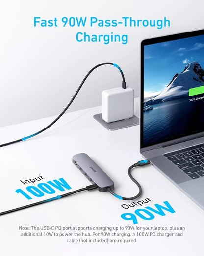 Hub USB-C Anker, 2 x USB-A - 1 x USB-A 3.0 - 1 x USB-C - 1 x HDMI, Szary A8357HA0