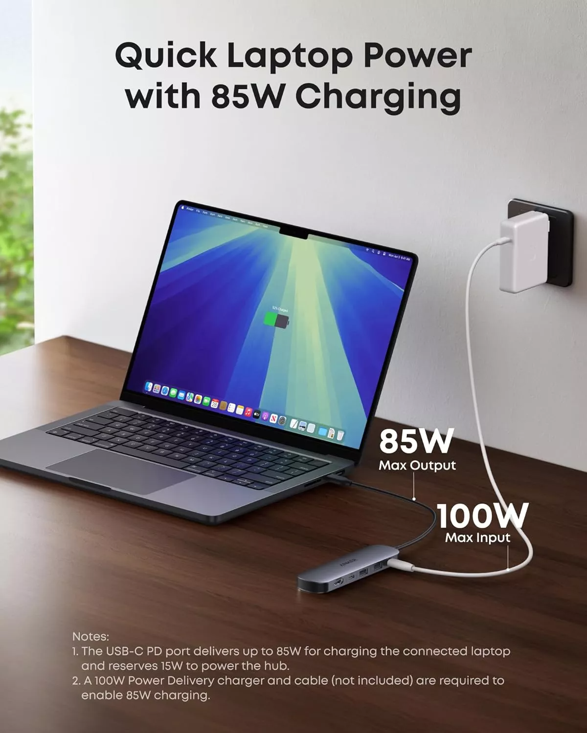 Hub USB-C Anker, 2 x USB-A 3.0 - 2 x USB-C - 1 x HDMI - 1 x SD - 1 x microSD, Szary A83D2HA1