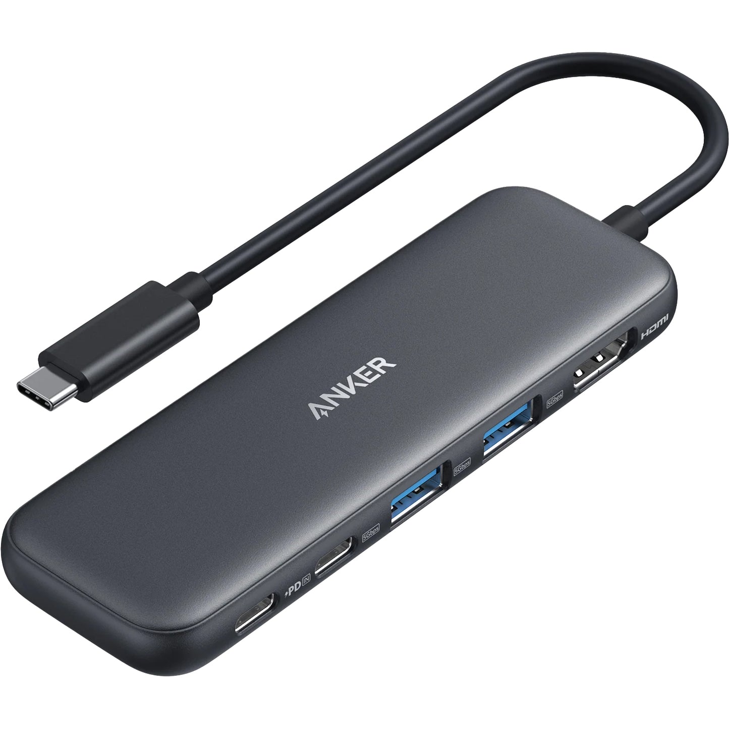 Hub USB-C Anker 332, 2 x USB-A - 2 x USB-C - 1 x HDMI, Szary A8355H11