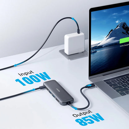 Hub USB-C Anker 332, 2 x USB-A - 2 x USB-C - 1 x HDMI, Szary A8355H11
