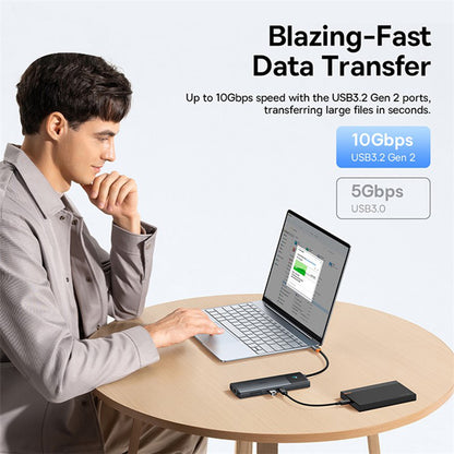 Hub USB-C Baseus Gleam II, 10w1, Czarny B0114200